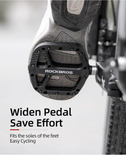 Ultralight Seal Bearings Bicycle Bike Pedals Cycling Nylon Road Pedals Flat Platform Bicycle Parts Accessories Pedals Mountain Bike Pedals Lightweight Nylon Fiber Bicycle Platform Pedals For Mountain Bike