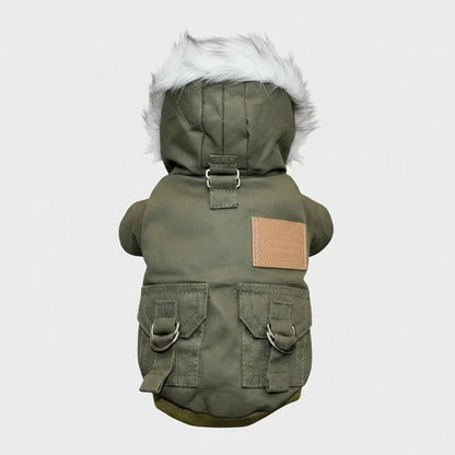 Winter Dog Jacket with Built-in Harness – Warm Windproof Coat