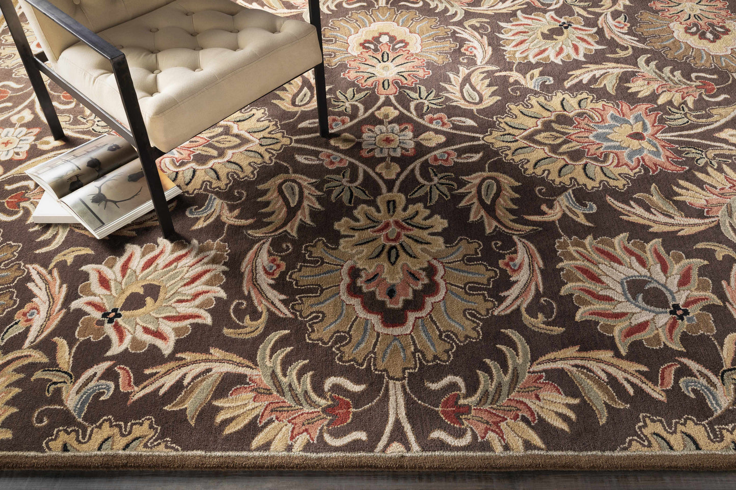 Chesterton 1028 Hand Tufted Brown Wool Rug